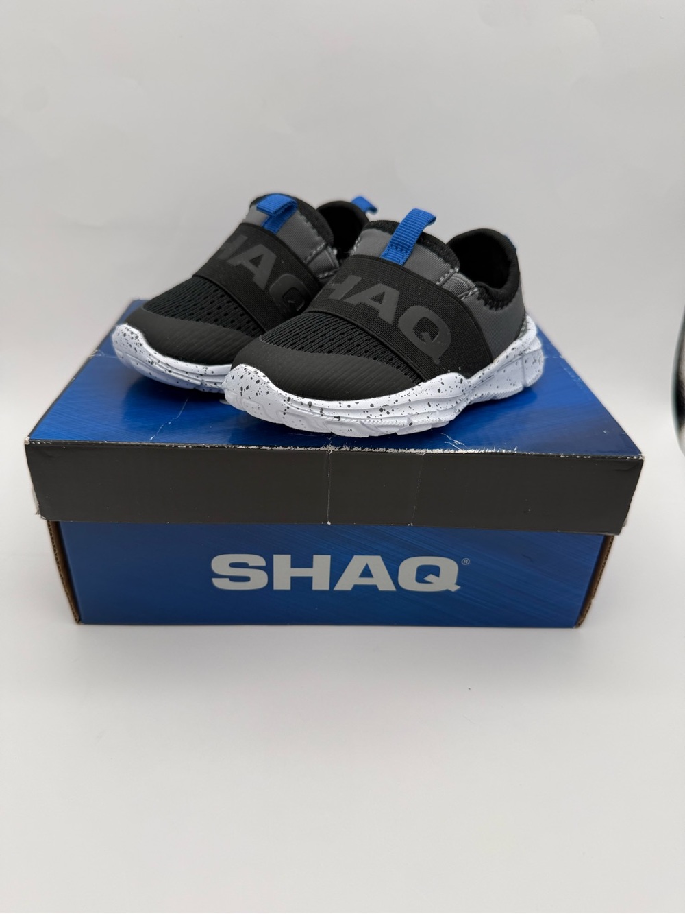 NWT Shaq Baby Sneakers Toddler Slip On Black Shoes w/Box Basketball Size 6